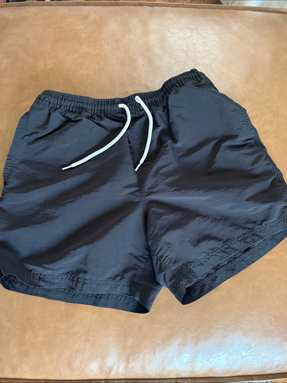 RSQ Black Nylon Shorts with White Drawcord